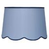 Blue & Navy Scalloped Medium Lamp Shade, Poly-Cotton