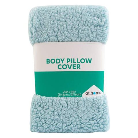 Blue Sherpa Body Pillow Cover, Polyester