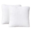 Crosby St. 2-Pack White Washed Microfiber Pillows, 18", Polyester