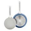 Greenpan Nova 2 Piece Frypan Set Pfas-Free Ceramic Nonstick In Blue Nova, Aluminum