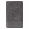Honeybloom Plush Performance Solid Dark Grey Washcloth, 13", Cotton
