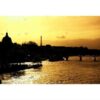 Art Print: Landscape View of the River Seine and the Eiffel Tower at Sunset – Paris – France – Europe by Philippe Hugonnard: 12x9in