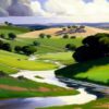 Art Print: Landscape Study by Avril Anouilh: 18x12in