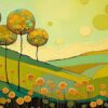 Art Print: Buttercup Landscape by Avril Anouilh: 18x12in