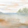 Art Print: Peach Blue Landscape 1 by Patti Bishop: 18x12in