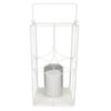 Providence White Metal Outdoor Led Lantern, 13"