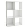 Real Simple 6-Cube White Modular Storage 13" At Home, Wood