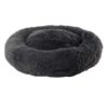 Round Black Eyelash Pet Cuddler, 23", Polyester