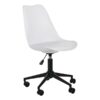Adjustable White Office Chair At Home, Plastic