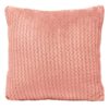 Shawn Coral Jacquard Plush Pillow, 24", Orange, Polyester