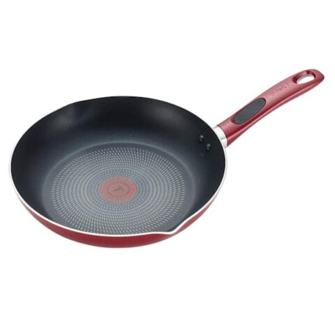 T-Fal Essentials Red Fry Pan, 12", Aluminum