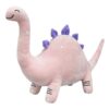 Tiny Dreamers Pink Stegosaurus Dinosaur Shaped Pillow, Polyester