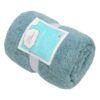 Tiny Dreamers Teal Plush Sherpa Throw Blanket, Grey, Polyester